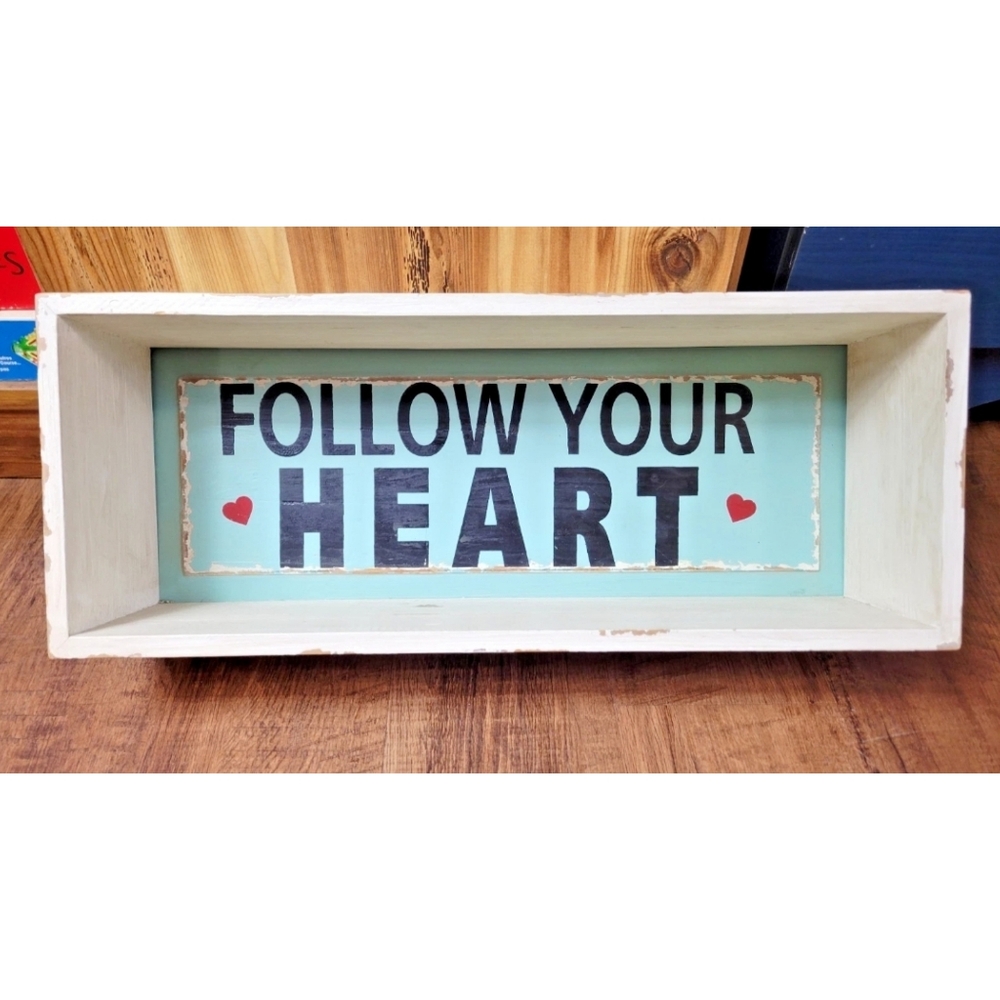 Shabby chic shadow box wall art